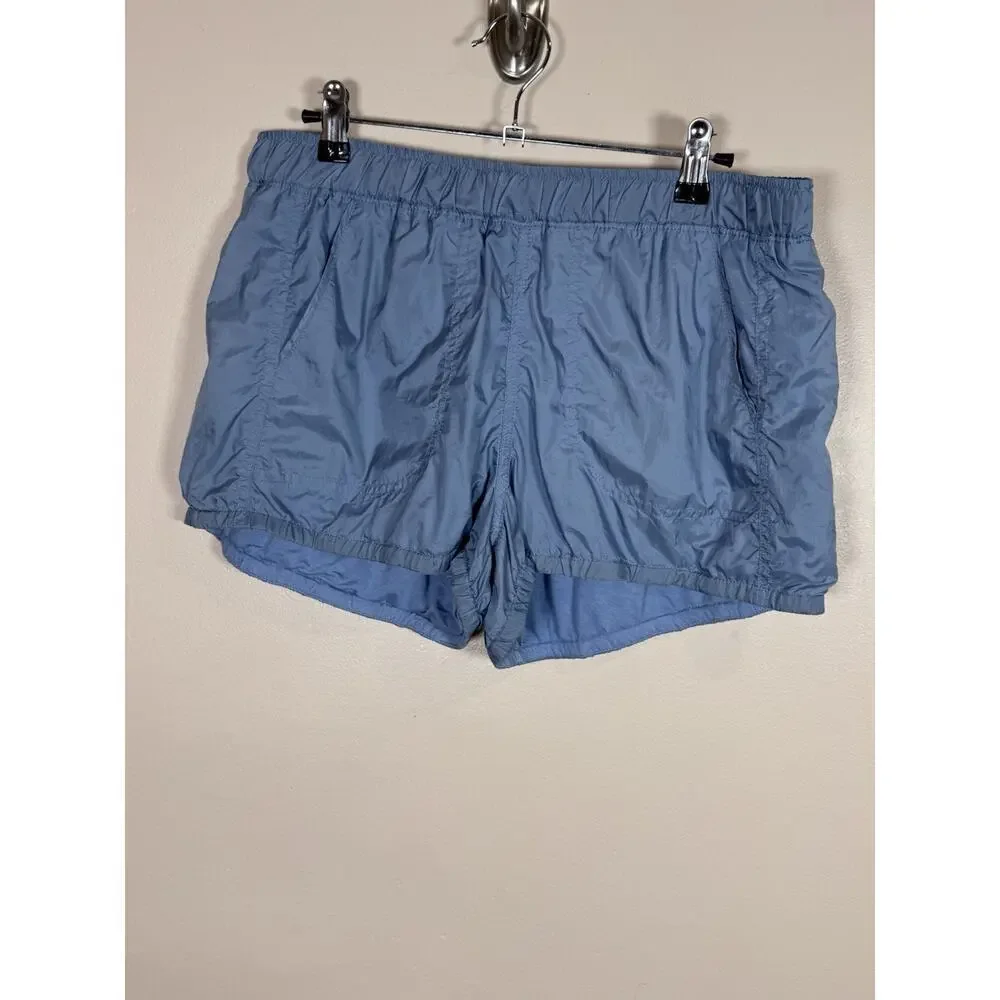 Free People Movement Sunshine Bubble Hem Shorts Women’s Large Blue